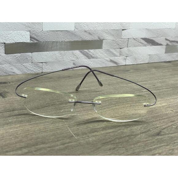 Silhouette Eyeglasses Frame 7565 40 6103 Titan Purple Rimless Austria 140